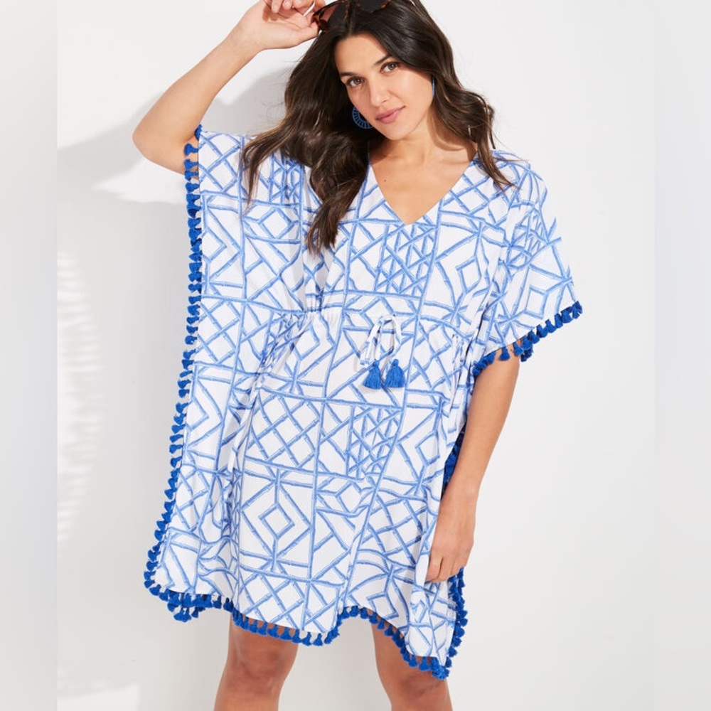 Vineyard Vines - Bamboo Lattice Caftan Cover-Up